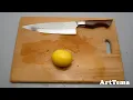 Download Lagu Kitchen Knife AliExpress Review | HEZHEN Chef Knife Damascus Steel 14Cr14MoVNb - Chopping lemon 4K