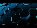 futuristic surface neon blue light hexagon pattern abstract motion background 3