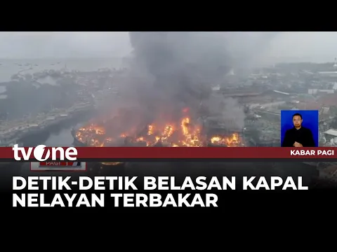 Belasan Kapal Nelayan di Pelabuhan Pelindo Ludes Terbakar