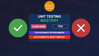 Unit Testing Mastery TDD Clean Code for Beginner Programmers CS Students MUST WATCH
