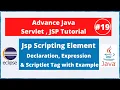 Jsp scripting element Declaration Expression Scriptlet Tags Advance Java Servlet Jsp Tutorial