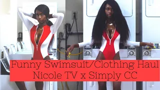 FUNNY SWIMSUIT CLOTHING HAUL NICOLE TV x SIMPLY CC