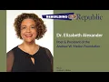 Dr Elizabeth Alexander poet and president of The Andrew W Mellon Foundation with Sarah Giragosian