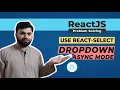 Use the react-select dropdown in async mode and integrate react-select npm package react 18 1 0