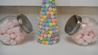 DIY Foam Cone with Sweethearts for Valentine s Day - easy craft project