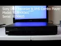 Sony RDR VX560 DVD Recorder and VHS Player Serial 6106605 - function check
