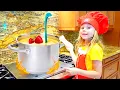 Download Lagu Nastya ve ayı yulaf lapası pişiriyor, çocuklar için komik videolar