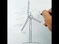 Download Lagu How to draw Wind Turbine #shorts