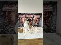 Set up this Christmas candy shop backdrop