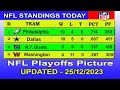NFL playoffs picture NFL standings 2023 nfl standings today 2023