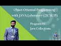Collections in Java Program VTU 3rd Sem object oriented programming with Java lab ArrayList