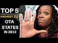 TOP 5 HIGHEST HOURLY PAY STATES for Occupational Therapy Assistants in 2022