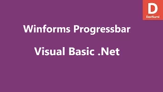 Visual Basic Net WinForms ProgressBar Control