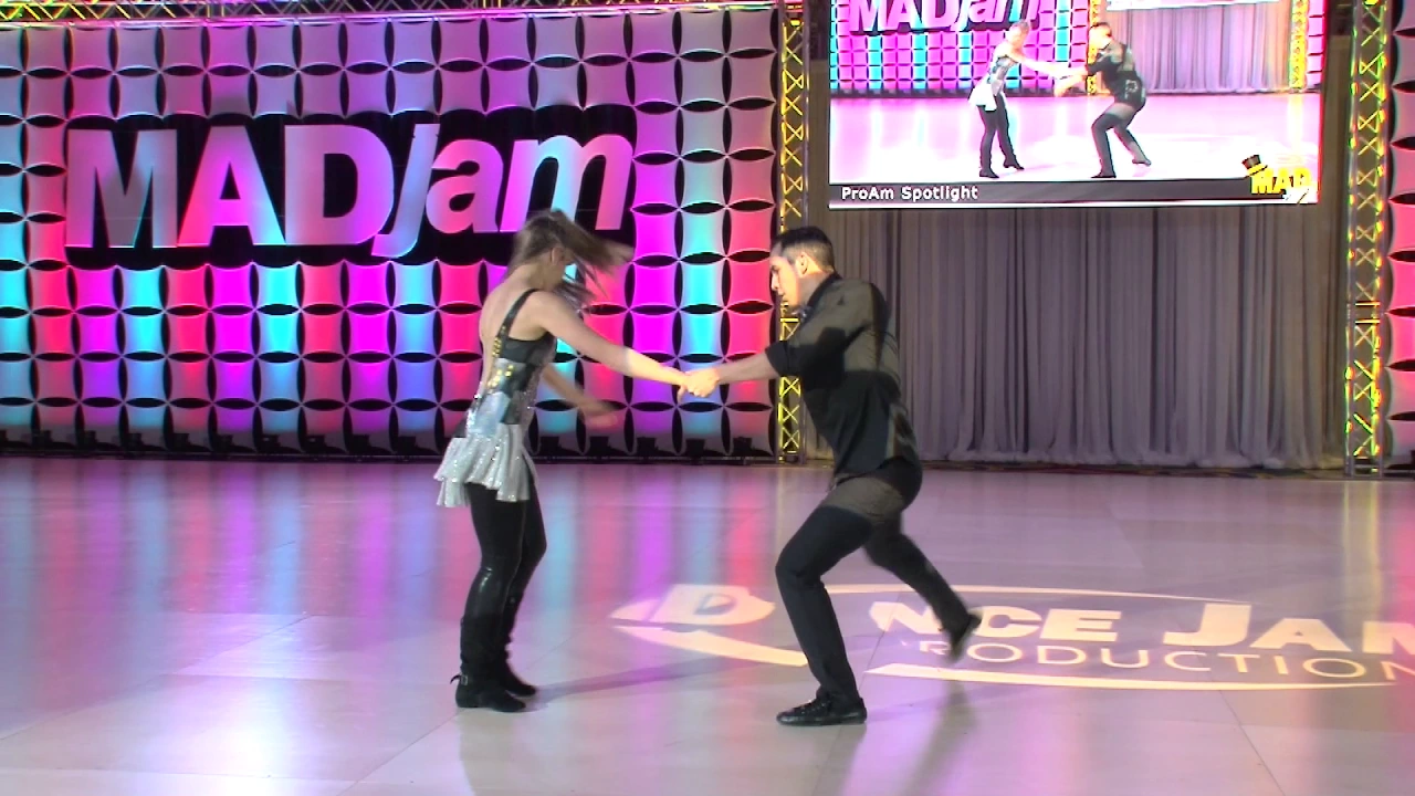 MADjam 2017 Pro Am Spotlight Follower Adriana Liggins with Hugo Miguez