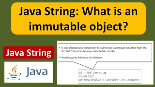 Java String What is an immutable object Java Tutorial