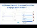 jQuery Add or Remove Dynamic Dependent Select Box using PHP Ajax - 1