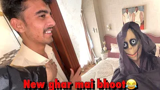 New ghar mai bhoot agaya prank with abdullah😂 | night stay with boys🤩