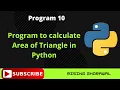 Program to calculate Area of Triangle in Python in Hindi