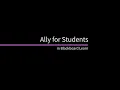 Ally for Students in Blackboard