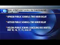 Area schools issue bus route cancellations school delays for Monday morning