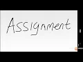 ASSIGNMENT PROBLEMS