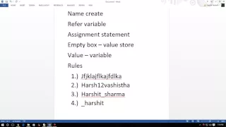 Python tutorials in Hindi 03 Variables
