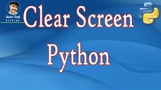 How to clear screen in Python os system cls Python Tutorial
