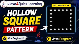 Hollow Square Pattern in Java Pattern Programming for Beginners Step-by-Step Explanation