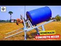 Recycle Plastic Barrels into a Useful HOMEMADE CONCRETE MIXER - Cement and Sand Mixer DIY NEW