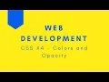 Web Development CSS Colors hex rgba names Tharun Shiv Being A Pro