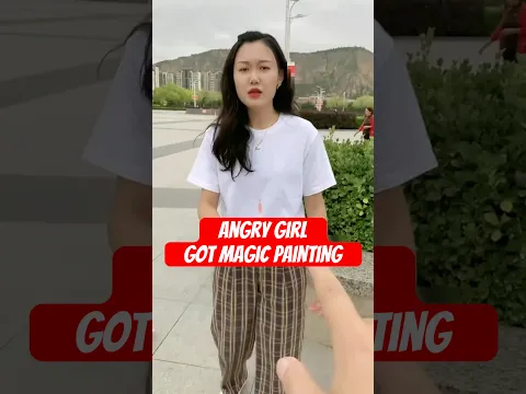 Angry Girl Got Magic Painting 🤣😱 ~ mini wood toy | woodworking art skills / hand crafts #shorts