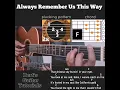 Download Lagu always remember us this way #guitar #bertsguitartutorials