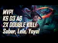 S31-9 MVP Hanabi 2X Double Kill! Saber, Lele, Yoyo! (ft. berto X EIMI FUKADA) | Mobile Legends
