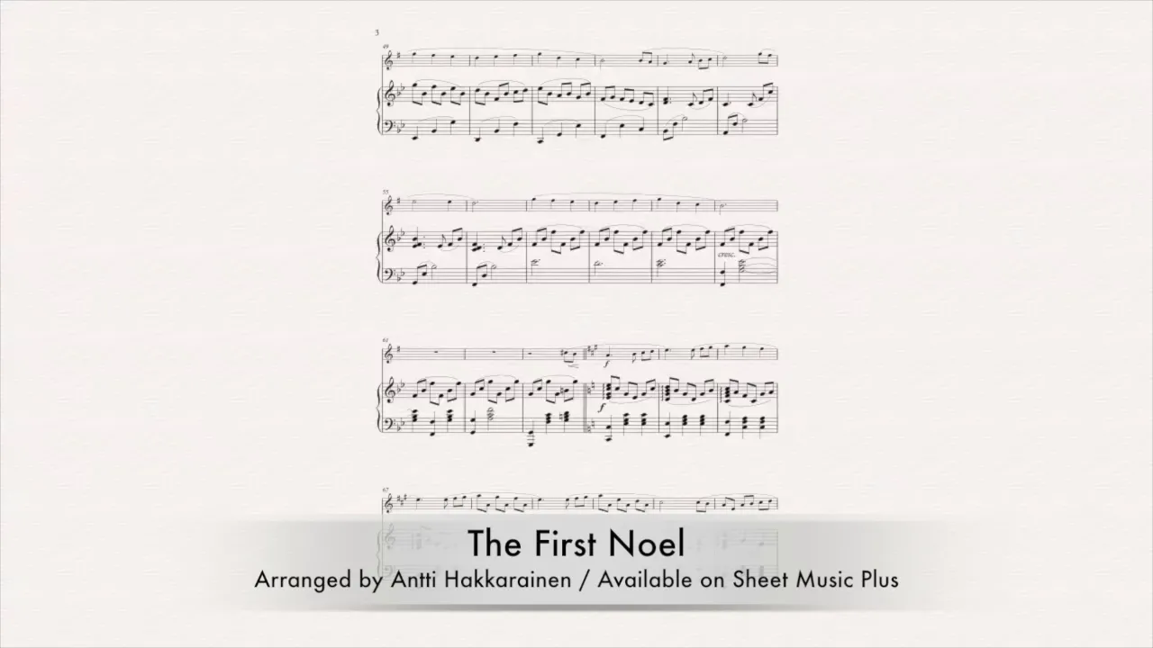 The First Noel - Alto Saxophone & Piano