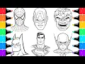 Coloring Avengers Superheroes Faces Coloring Page Ohuhu Markers