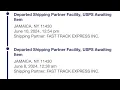 Departed Shipping Partner Facility USPS Awaiting Item Meaning