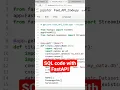 SQL code with FastAPI