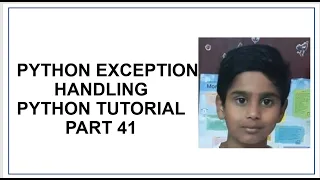 Python Exception Handling try Except Finally Python Programming Python tutorial 41