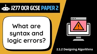 Syntax Logic Errors 3 2 OCR GCSE Computer Science J277
