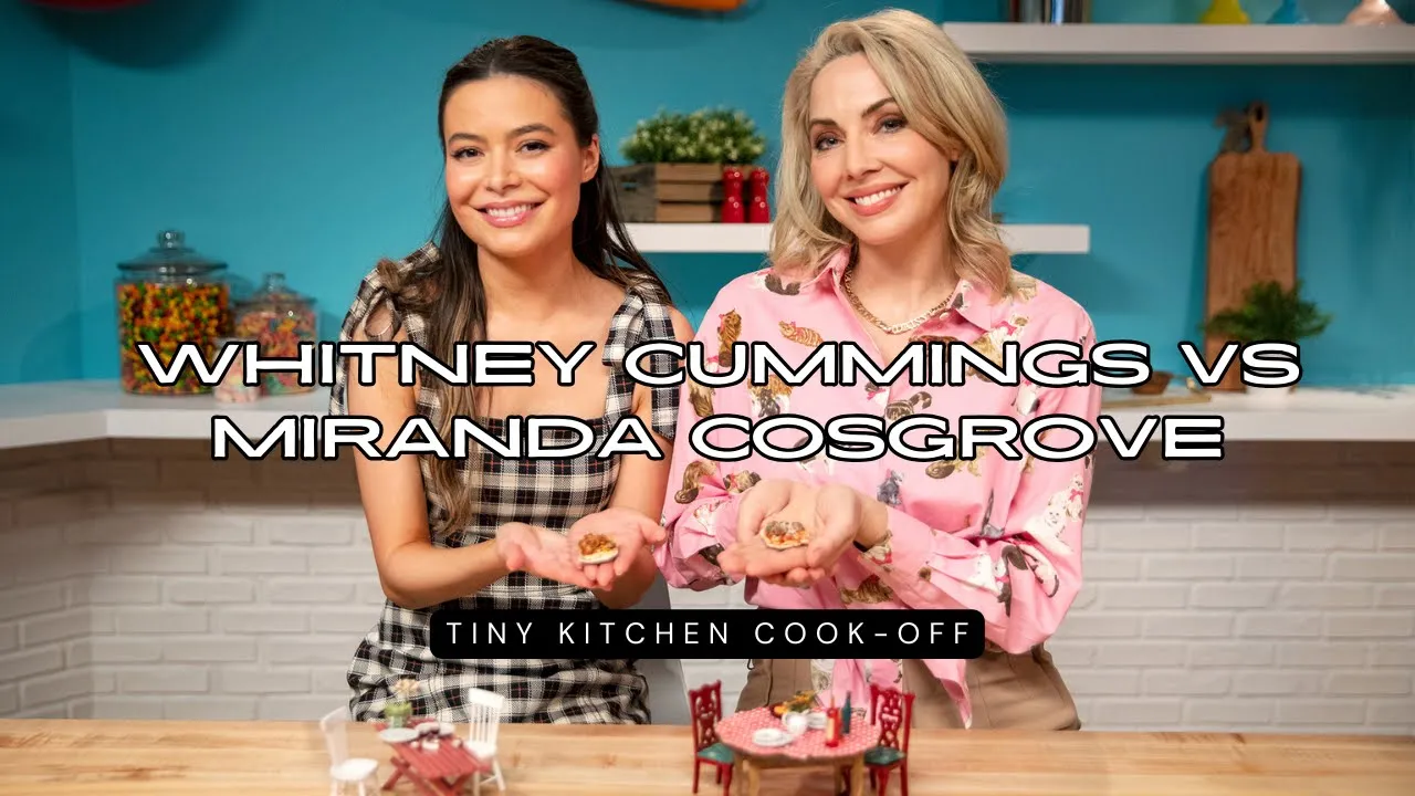 Whitney Cummings vs. Miranda Cosgrove   Tiny Spaghetti & Meatballs Showdown