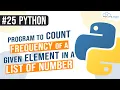 Program to Count Frequency of a Given Element in a List of Numbers Count Frequency in Python