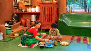 Indian Veg Food Kuzhi Paniyaram & Peanut Chutney, My son made Hibiscus Tea | The Traditional Life