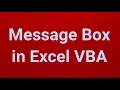 Message Box in Excel VBA Part 4