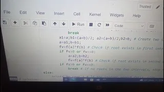 Implementation of Bisection method in Python