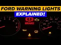 Every Dashboard Warning Light in Ford Explained Ford Warning Lights Meaning Guide