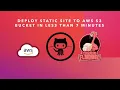 How to Deploy Static Site to AWS S3 Bucket from GitHub