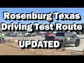 2026 Rosenberg Texas DPS Road Test Route