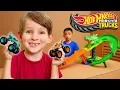Download Lagu Hot Wheels Monster Trucks | Sharks vs Dinos: Big Dragon Challenge!
