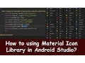 How to using Material Icon Library in android studio Easy step by step and faster with Best iCon Lib