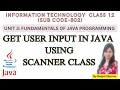 User Input in Java using Scanner Class Java Scanner Class